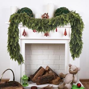 인공 삼나무 가랜드 휴일 장식 가짜 덩굴 벽 거실 웨딩 홈