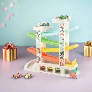 탑브라이트 주차장 레이싱 트랙 미니카 자동차놀이 주차타워 스피드 레이싱게임 4단레일 유아