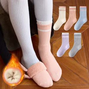 [아동양말] 통파일 NL17 스포티블럭(5족) 아동 주니어 초등 방한양말