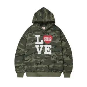 [정품] 밈더워드로브 자켓 후드 맨투맨 긴팔 야상 MIMTHEWARDROBE 헬로 월드 LOVE 후드티_카모