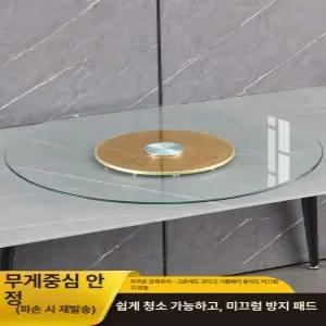 유리 턴테이블 테이블 활용 중식당