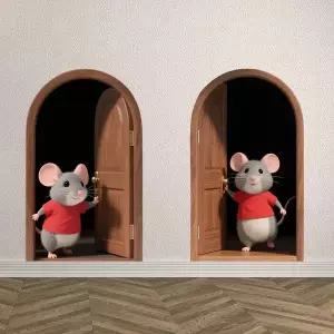 생쥐 쥐 스티커 마우스 버디 트윈원 스티커 시트지