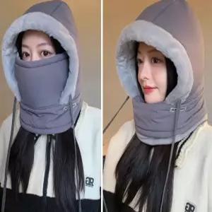 겨울 방한 후드워머 5컬러 일체형 마스크 폴라플리스 기모 보온 넥워머 귀마개 남녀공용