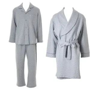 [갤러리아] 와코루 가볍고 보온성좋은 삼중직 자가드 남자잠옷+로브가운 WPA5486M WRB5486M