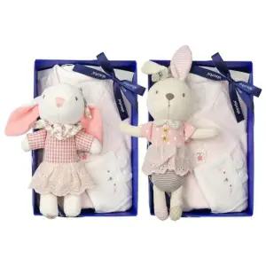 [갤러리아] (쌍둥이출산,태교,저고리세트)토곰이모달배냇저고리두벌+토끼딸랑이세트(A1A-1010SET)