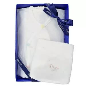 [갤러리아] (압소바출산,태교,배냇저고리세트)첼시배냇슈트+턱받이2종세트(A1A-10113SET)