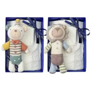 [갤러리아] (압소바출산,태교,신생아세트)베어디모달배냇슈트+사자,곰딸랑이세트(A2C-10106SET)