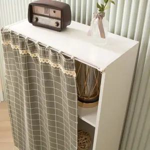 선반 가림막 커튼 슬라이드 바란스 접착 선반 가리개 커튼 주방