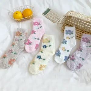 꽃잎 임산부 보온 수면양말 5족세트