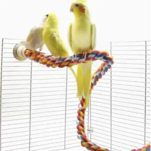 [골드스마일]앵무새 새장 꾸미기 새집 횃대 로프 그네 105CM 로프횃대 면횃대