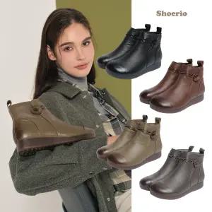 [슈리오] 소가죽 소프트 라운드 부츠