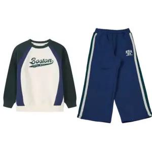 [갤러리아] (NBA키즈)BOS 오버핏 컬러블럭 기모 맨투맨 세트(K254TS080/TP080/51)