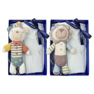 [갤러리아] (압소바출산,태교,배냇저고리세트)첼시배냇저고리+사자,곰딸랑이세트(A1A-10112SET)