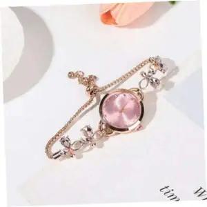 [골드스마일]여성시계 플로랄슬라이드여성손목시계(핑크)여자시계