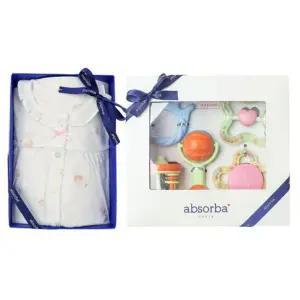 [갤러리아] (압소바출산,백일,돌,아기내의세트)파미내의+5종딸랑이세트(A1A-10385SET)