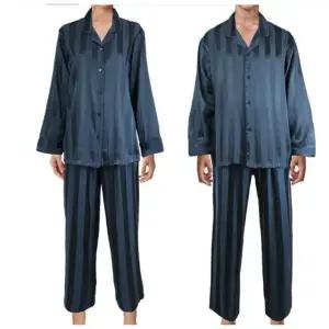 [갤러리아] [비비안]고급 사틴 스트라이프 자카드 커플 잠옷세트 WP8869A MP8869A