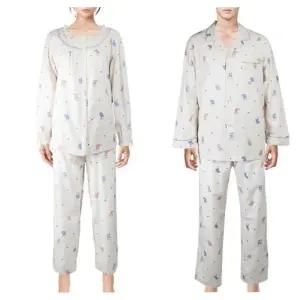 [갤러리아] [비비안]포근따뜻 순면 약기모 고양이 나염 커플 파자마 잠옷 WP8873R MP8873A