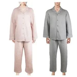 [갤러리아] [비비안]순면 3중직 엠보싱 기모 커플 파자마 잠옷 WP8874A MP8874A