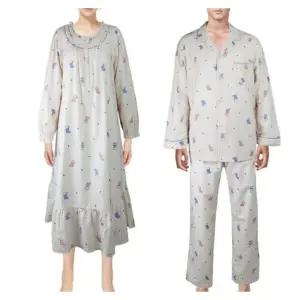 [갤러리아] [비비안]순면 약기모고양이나염원피스남성 파자마 커플 세트 GW8873A MP8873A