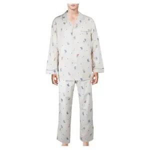 [갤러리아] [비비안]포근따뜻 순면 약기모 고양이 나염 남성 파자마 잠옷  MP8873A