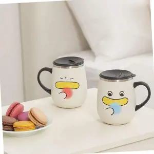 [골드스마일]곽철이머그잔 곽철이 굿즈 스텐 뚜껑 머그컵 블랙