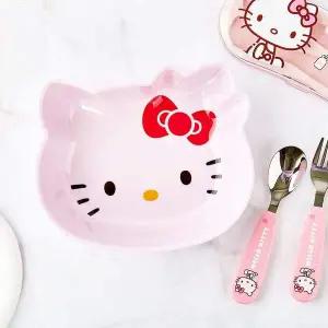 [골드스마일]헬로키티 넓고깊은 시리얼볼-핑크