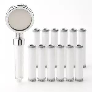 [비블럭]욕실 마이크로 3중 필터샤워기 헤드 1P + 리필 필터 12P