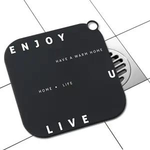 욕실 하수구 냄새 벌레 차단 매트 블랙 배수구 덮개 yjI3+3zai