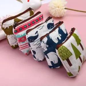 빈티지 린넨 동전지갑 손지갑 WFKMXRO