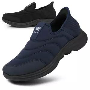 남성 이지핏 패딩슬립온 겨울방한화 털안감 논슬립 3.5cm 굽 따뜻한 겨울슈즈