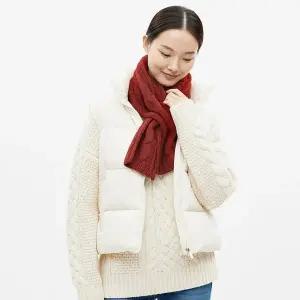 [샵앤] 여성 방한 꽈배기 고리여밈 숏 니트 머플러 AIM-WMF-0888