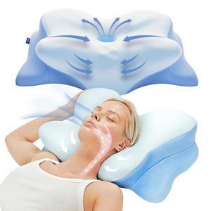 수면 베개용 데릴라 에르고 경추 목 베개 등 측면 침목 컨투어 메모리 폼 21 25 x 14 17 4 72 인치