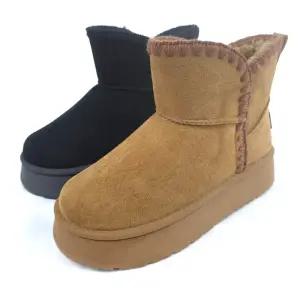 순이의신발장 4.5cm 키높이 발편한 통굽 퍼 여성 앵클 부츠 여자 털 앵글 숏부츠