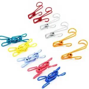 컬러 스틸 집게 고리형 6p 대형 빨레집개 소품 신발 만능 빨래 컬러 대형 소형 빨래찝개