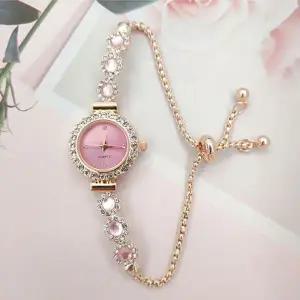 [골드스마일]안젤라 슬라이드 여성 손목시계(핑크)