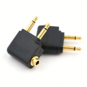 항공기 이어폰 헤드셋 y잭 젠더 3.5모노 스트레오 케이블 이어폰분배기 더블잭 변환젠더 오디오 어댑터
