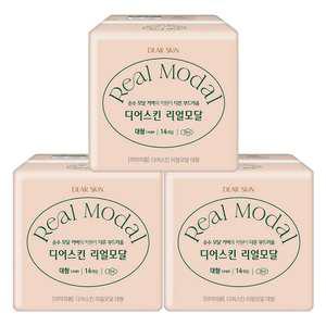 디어스킨 리얼모달 날개형, 대형, 14매, 3개