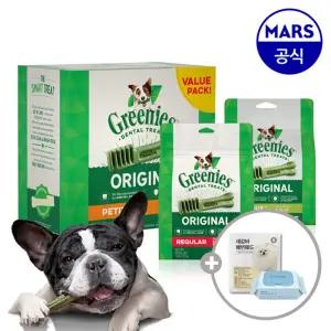 그리니즈 덴탈스틱 765g/1.02kg 골라담기+배변패드+베베숲물티슈1팩