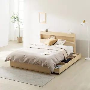 [리뷰이벤트] 파로마 포마드 통서랍 침대프레임 수납침대 슈퍼싱글/퀸