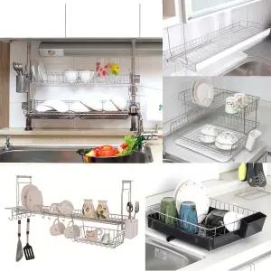 스텐레스 기둥식 씽크대선반 식기건조대 주방선반
