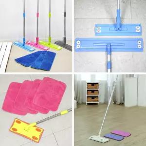 밀대청소기+극세사패드4장/마대 청소도구 밀대걸레