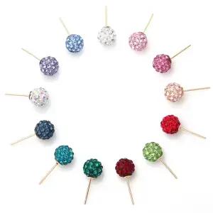 14K GOLD 큐빅 미러볼 데일리 금 귀걸이