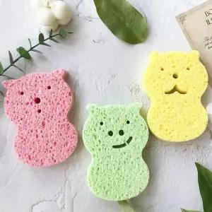 예꼬맘 목욕스펀지 3개 신생아 아기 유아 베이비 어린이 순식물성 욕실 목욕 샤워 클렌징 용품
