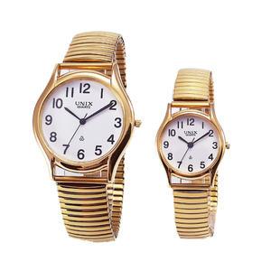 부모님 노인 시계 스프링밴드 커플 손목시계 큰숫자 팔찌 여성 남성 고무