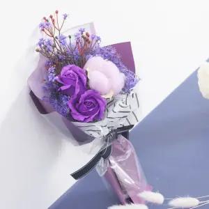 비누 장미 조화 꽃다발 라일락 30cm 인테리어 꽃 선물 장식 기념일 졸업식 발표회 학예회