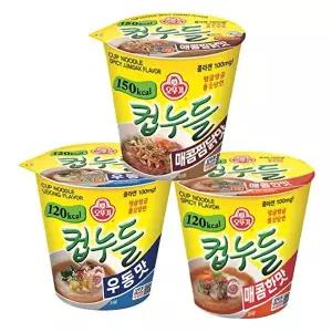 [오뚜기]오뚜기 컵누들 매콤한맛 6입 + 우동맛 6입/매콤찜닭맛