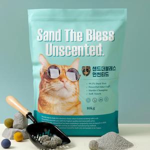샌드더블레스 언씬티드 10kg 벤토나이트 고양이모래