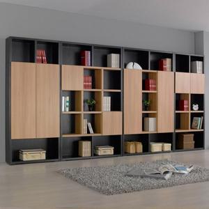 [플레인홈]디드 모던 도어형 5단 책장 풀 세트