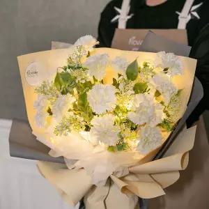 카네이션 조화 꽃다발 LED 기억할게요 60cm 어버이날 스승의날 감사 선물 행사 장식 소품 인테리어