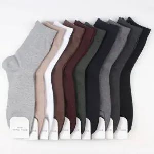 양말예찬 남성용 신사 컬러무지 중목양말